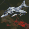 Military Harrier Plane Diamond Painting