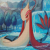 Milotic In Waterfall Diamond Painting