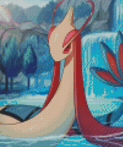 Milotic In Waterfall Diamond Painting