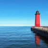 Milwaukee Red Lighthouse Diamond Painting