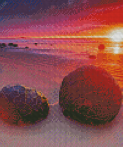 Moeraki Boulders Diamond Painting