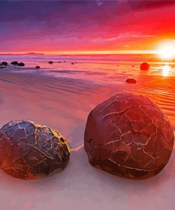 Moeraki Boulders Diamond Painting