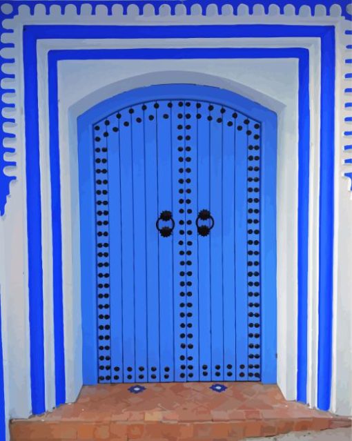 Moroccan Blue Door Diamond Painting