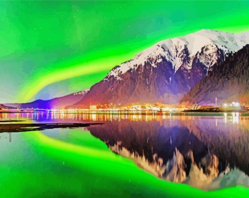 Northern Lights In Juneau Diamond Painting