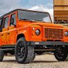 Orange Land Rover Diamond Painting