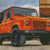 Orange Land Rover Diamond Painting