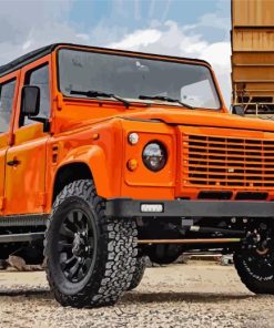 Orange Land Rover Diamond Painting