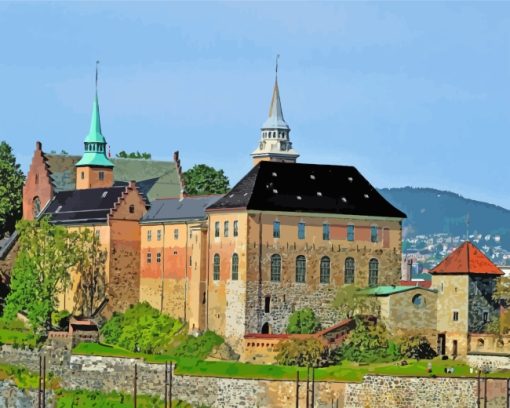 Oslo Akershus Fortress Diamond Painting