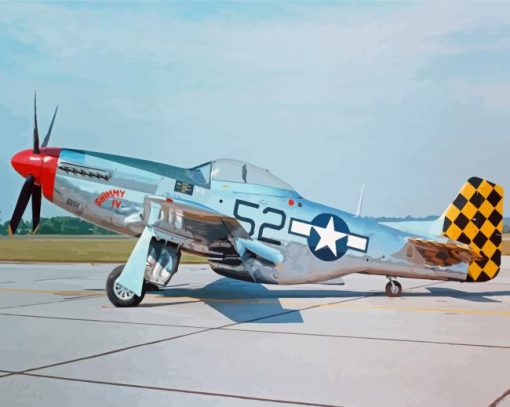 P51 Mustang Fighter Diamond Painting