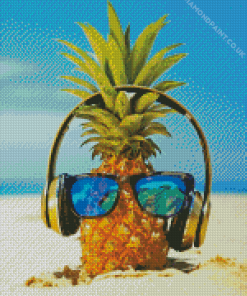 Pineapple With Sunglasses Diamond Painting