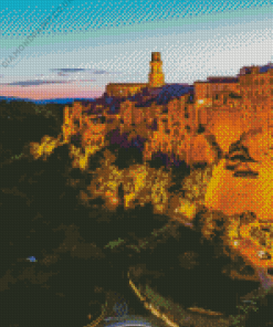 Pitigliano Buildings Diamond Painting