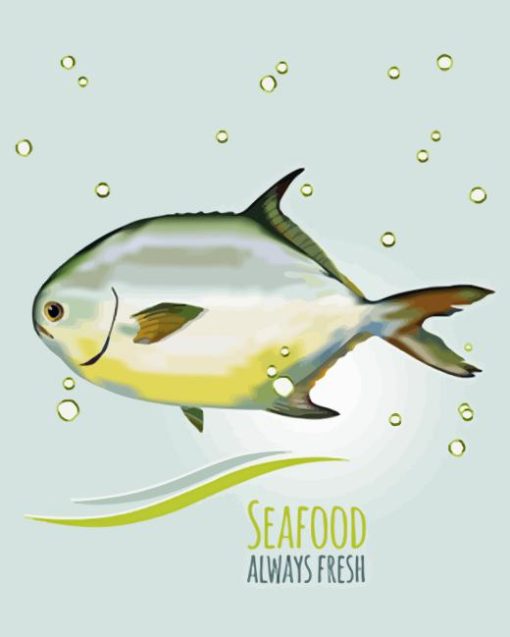 Pompano Fish Poster Diamond Painting