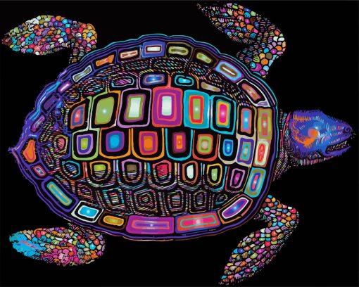 Psychedelic Sea Turtle Diamond Painting