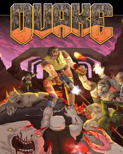 Quake Game Poster Diamond Painting