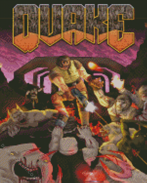 Quake Game Poster Diamond Painting