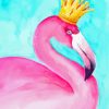 Queen Flamingo Diamond Painting