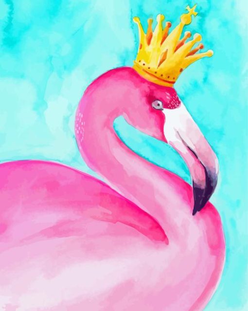 Queen Flamingo Diamond Painting