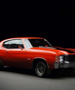 Red 1971 Chevelle Diamond Painting