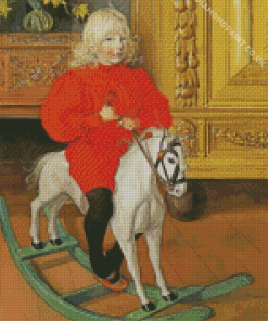 Rocking Horse Rider Diamond Painting