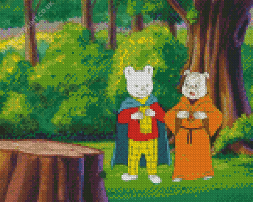 Rupert Bear With Podgy Pig Diamond Painting