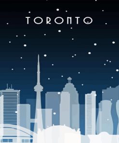 Snowy Toronto Poster Diamond Painting