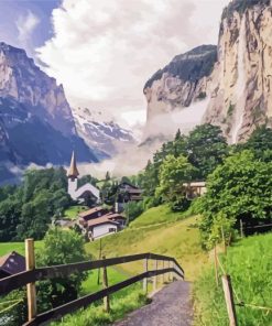 Switzerland Lauterbrunnen Diamond Painting