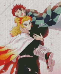 Tanjiro And Kyojuro Diamond Painting