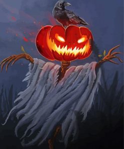 The Pumpkin Scarecrow Diamond Painting