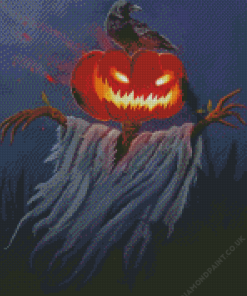 The Pumpkin Scarecrow Diamond Painting