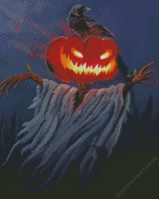 The Pumpkin Scarecrow Diamond Painting