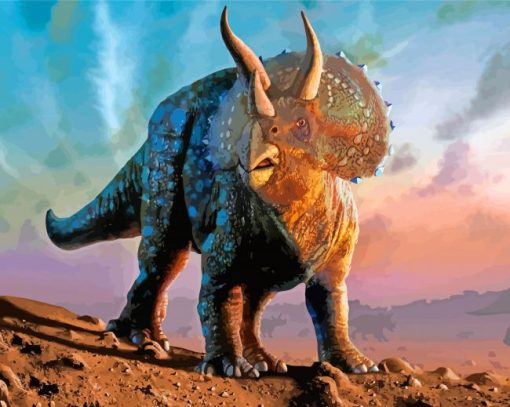 Triceratops Art Diamond Painting