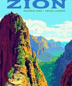 Utah Zion Park Poster Diamond Painting