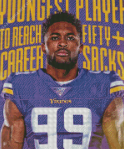 Vikings Danielle Hunter Diamond Painting