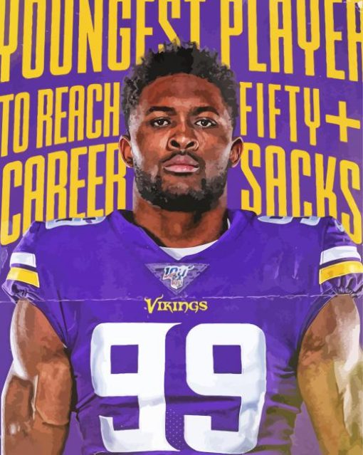 Vikings Danielle Hunter Diamond Painting