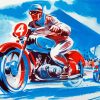 Vintage Speedway Motorcycle Diamond Painting