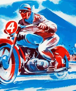 Vintage Speedway Motorcycle Diamond Painting