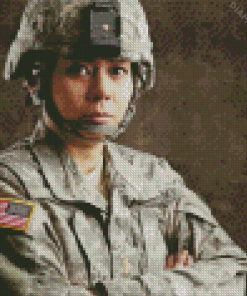 Woman Military Diamond Painting