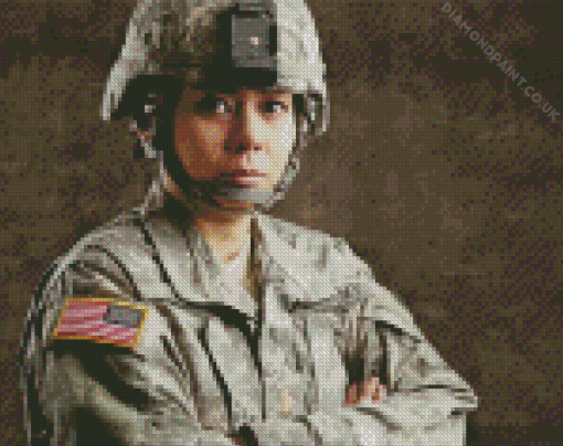 Woman Military Diamond Painting