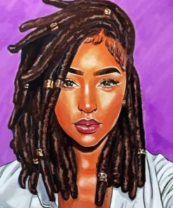 Woman With Locs Diamond Painting