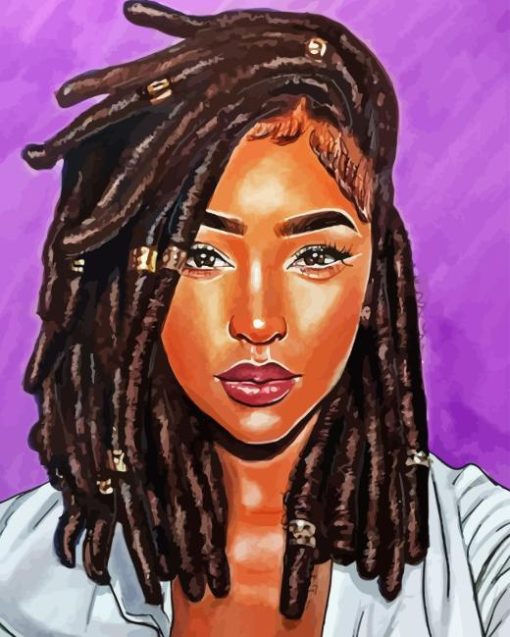 Woman With Locs Diamond Painting