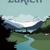 Zurich Switzerland Poster Diamond Painting