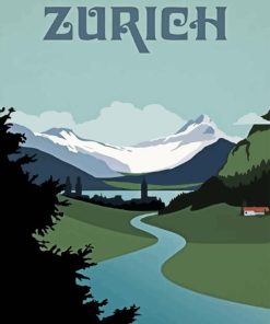 Zurich Switzerland Poster Diamond Painting