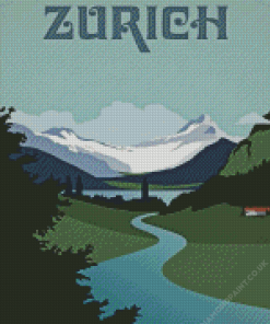 Zurich Switzerland Poster Diamond Painting