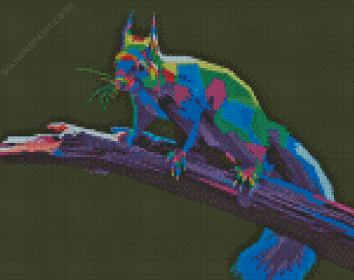 Abstract Colorful Squirrel Diamond Painting