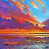 Abstract Orange Sunset Diamond Painting