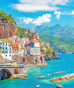 Amalfi Coast Landscape Diamond Painting