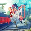 Anime Girl Riding Bird Diamond Painting