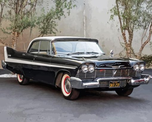 Black 58 Plymouth Diamond Painting