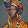 Black African Woman Diamond Painting