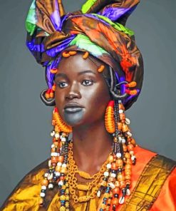 Black African Woman Diamond Painting